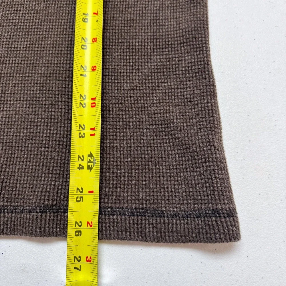 Polo Ralph Lauren Shirt‎ Mens Large Brown Waffle Thermal Long Sleeve Crewneck